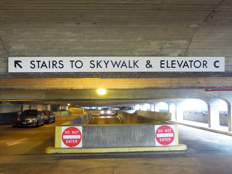 Temple Street Garage Wayfinding Signage, New Haven, CT