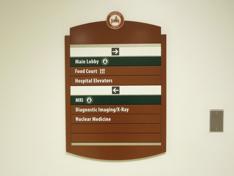 UCONN Health Center UCHC Farmington, CT Academic Wing Interior and Exterior Wayfinding Signs